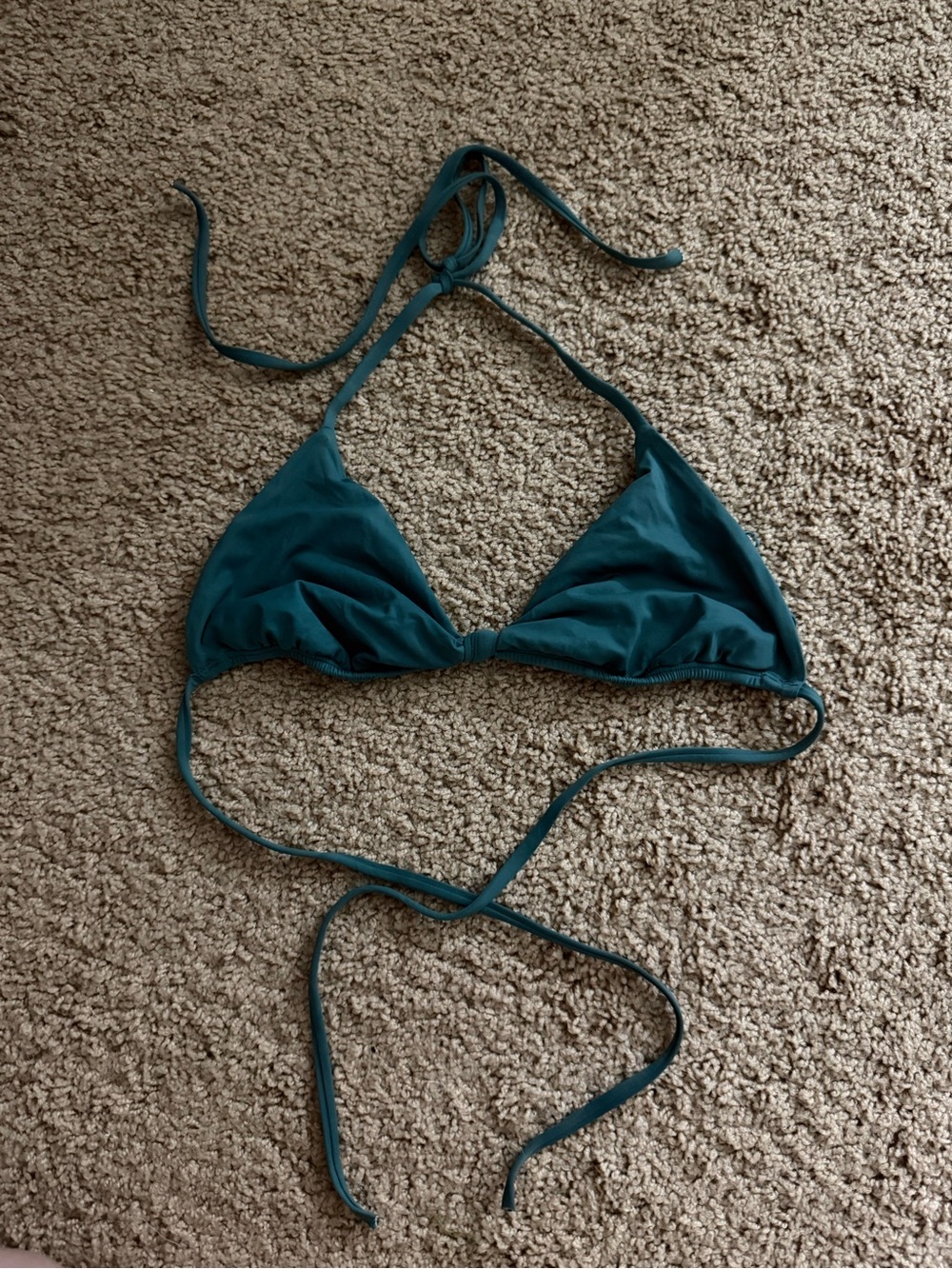 The Bikini Lab Teal Triangle Bikini Top - Women Swim